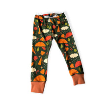 Load image into Gallery viewer, Green Autumn Rainy Days Baby &amp; Children&#39;s Leggings • ORGANIC • MADE TO ORDER •Kids •
