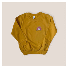 Load image into Gallery viewer, Mustard &#39;Look For Rainbows&#39;  Baby &amp; Children&#39;s Sweatshirt • READY TO SHIP • Kids Jumper • 5-6 Years •
