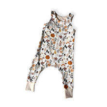 Load image into Gallery viewer, Autumn Days Pumpkins Baby &amp; Children&#39;s Romper • ORGANIC • MADE TO ORDER • Kids Romper •
