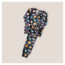 Load image into Gallery viewer, Blue Space, Planets &amp; Rockets Baby &amp; Children&#39;s Loungewear Set • ORGANIC • MADE TO ORDER • Kids •
