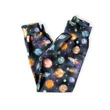 Load image into Gallery viewer, Blue Space, Planets &amp; Rockets Baby &amp; Children&#39;s Loungewear Set • ORGANIC • MADE TO ORDER • Kids •
