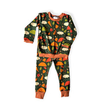 Load image into Gallery viewer, Green Autumn Rainy Days Baby &amp; Children&#39;s Cuffed Top • ORGANIC • READY TO SHIP • 12-18 Months •
