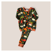 Load image into Gallery viewer, Green Autumn Rainy Days Baby &amp; Children&#39;s Cuffed Top • ORGANIC • READY TO SHIP • 12-18 Months •
