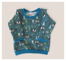 Load image into Gallery viewer, Teal Bears &amp; Arrows Baby &amp; Children&#39;s Lightweight Jumper • MADE TO ORDER • Kids Jumper •
