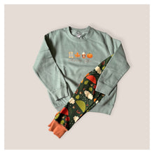 Load image into Gallery viewer, Green Autumn Rainy Days Baby &amp; Children&#39;s Leggings • ORGANIC • MADE TO ORDER •Kids •
