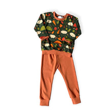 Load image into Gallery viewer, Green Autumn Rainy Days Baby &amp; Children&#39;s Cuffed Top • ORGANIC • READY TO SHIP • 12-18 Months •
