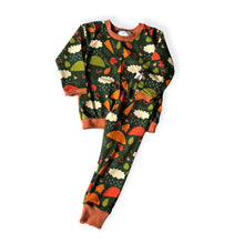 Load image into Gallery viewer, Green Autumn Rainy Days Baby &amp; Children&#39;s Cuffed Top • ORGANIC • READY TO SHIP • 12-18 Months •
