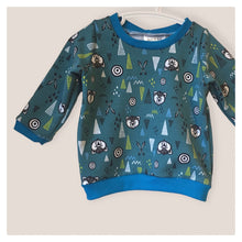 Load image into Gallery viewer, Teal Bears &amp; Arrows Baby &amp; Children&#39;s Lightweight Jumper • MADE TO ORDER • Kids Jumper •
