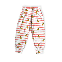 Load image into Gallery viewer, Salmon Pink Striped Daisy Baby &amp; Children&#39;s Cuffed Trousers • READY to SHIP • 18-24 Months • Kids •
