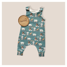 Load image into Gallery viewer, Animal Train Baby &amp; Children&#39;s Romper • MADE TO ORDER • Kids Romper •
