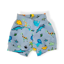 Load image into Gallery viewer, Blue Jungle Animals Baby &amp; Children&#39;s Cuffed Shorts • READY TO SHIP • 6-9 Months •
