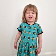 Load image into Gallery viewer, Blue Bees Baby &amp; Children&#39;s Twirl Dress • ORGANIC • MADE TO ORDER • Kids Dress •
