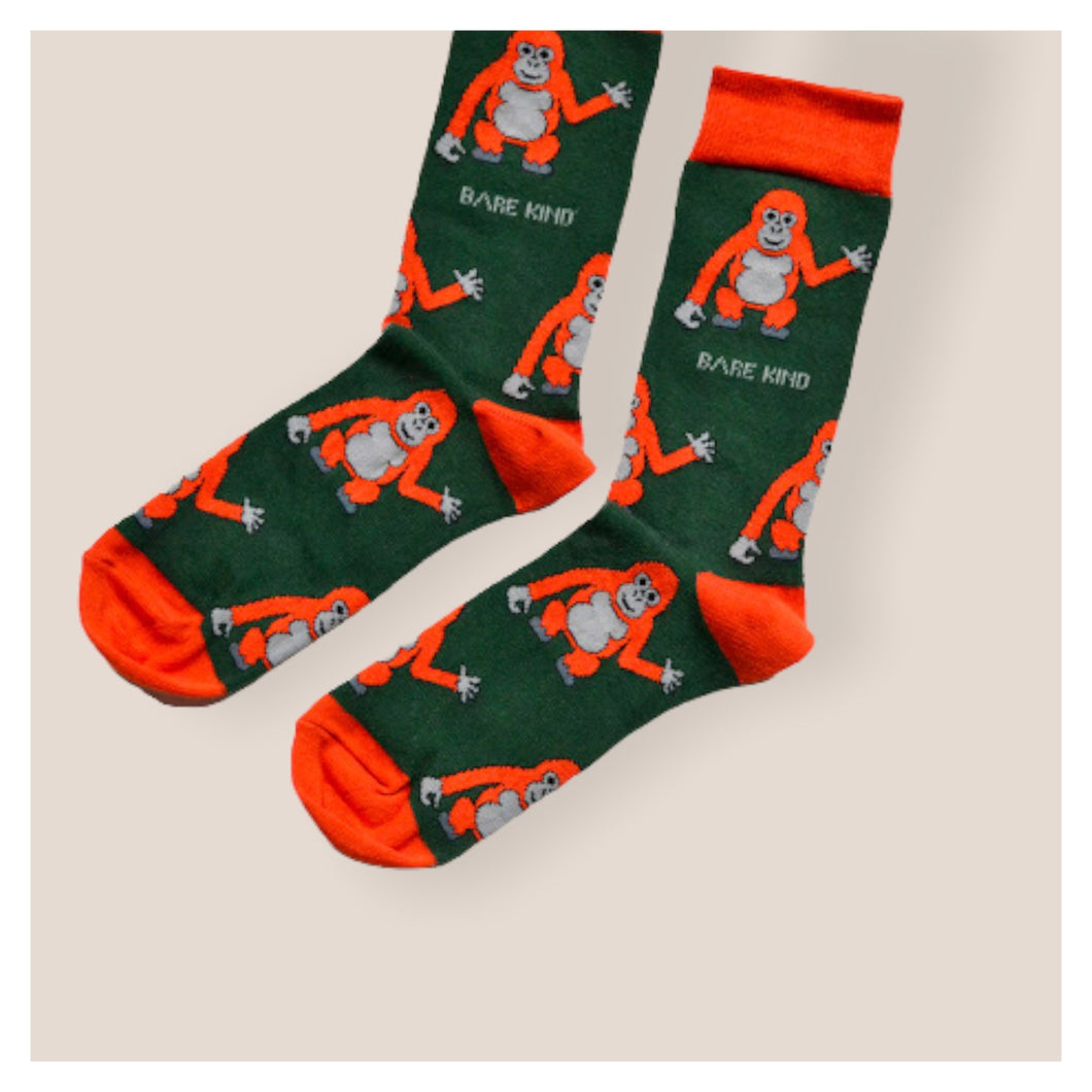 'Save The Orangutans' Bamboo Socks for Kids • READY TO SHIP •