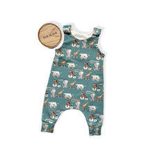 Load image into Gallery viewer, Animal Train Baby &amp; Children&#39;s Romper • MADE TO ORDER • Kids Romper •
