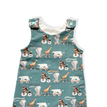 Load image into Gallery viewer, Animal Train Baby &amp; Children&#39;s Romper • MADE TO ORDER • Kids Romper •
