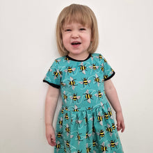 Load image into Gallery viewer, Blue Bees Baby &amp; Children&#39;s Twirl Dress • ORGANIC • MADE TO ORDER • Kids Dress •
