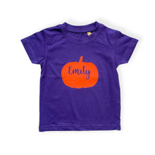 Load image into Gallery viewer, Personalised Pumpkin Baby &amp; Children&#39;s T-Shirt • MADE TO ORDER • Kids •
