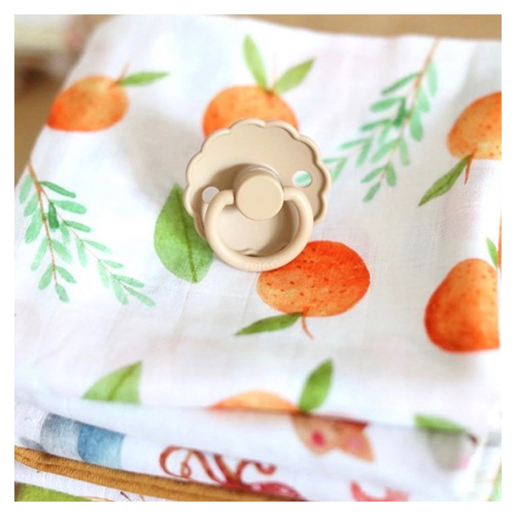 Muslin Square Cloth • Oranges • READY TO SHIP • Baby Accessories •