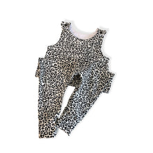 Load image into Gallery viewer, Black &amp; White Baby &amp; Children&#39;s Leopard Print Romper • MADE TO ORDER • Kids Romper •
