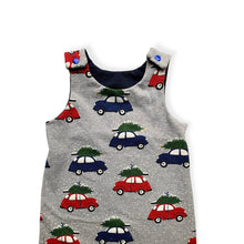 Load image into Gallery viewer, Grey Christmas Cars Baby &amp; Children&#39;s Romper • READY TO SHIP • Kids •
