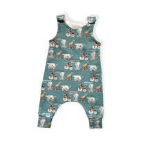 Load image into Gallery viewer, Animal Train Baby &amp; Children&#39;s Romper • MADE TO ORDER • Kids Romper •
