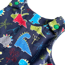 Load image into Gallery viewer, SECONDS* Navy Dinosaurs Baby and Children&#39;s Romper • 3-6 Months • READY to SHIP •
