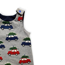 Load image into Gallery viewer, Grey Christmas Cars Baby &amp; Children&#39;s Romper • READY TO SHIP • Kids •
