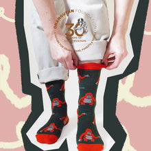 Load image into Gallery viewer, &#39;Save The Orangutans&#39; Bamboo Socks for Kids • READY TO SHIP •
