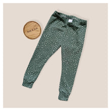 Load image into Gallery viewer, Dusty Green Spotty Baby &amp; Children&#39;s Leggings • MADE TO ORDER • Kids Leggings •
