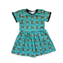 Load image into Gallery viewer, Blue Bees Baby &amp; Children&#39;s Twirl Dress • ORGANIC • MADE TO ORDER • Kids Dress •
