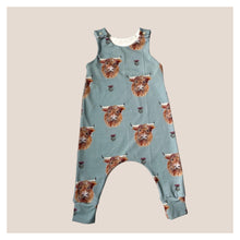 Load image into Gallery viewer, Highland Cow Baby &amp; Children&#39;s Romper • READY TO SHIP • Kids Romper •
