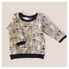 Load image into Gallery viewer, Grey Bears &amp; Teepees Baby &amp; Children&#39;s Lightweight Jumper • MADE to ORDER • Kids Jumper •
