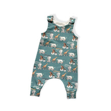 Load image into Gallery viewer, Animal Train Baby &amp; Children&#39;s Romper • MADE TO ORDER • Kids Romper •
