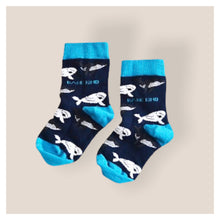 Load image into Gallery viewer, &#39;Save The Whales&#39; Bamboo Socks for Kids • READY TO SHIP •
