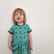 Load image into Gallery viewer, Blue Bees Baby &amp; Children&#39;s Twirl Dress • ORGANIC • MADE TO ORDER • Kids Dress •
