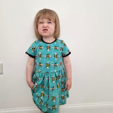 Load image into Gallery viewer, Blue Bees Baby &amp; Children&#39;s Twirl Dress • ORGANIC • MADE TO ORDER • Kids Dress •
