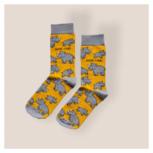 Load image into Gallery viewer, &#39;Save The Rhinos&#39; Bamboo Socks for Kids • READY TO SHIP •
