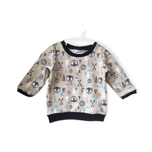 Load image into Gallery viewer, Grey Bears &amp; Teepees Baby &amp; Children&#39;s Lightweight Jumper • MADE to ORDER • Kids Jumper •
