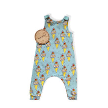 Load image into Gallery viewer, Blue Ice Creams Baby &amp; Children&#39;s Romper • Organic • READY TO SHIP • Kids Romper •
