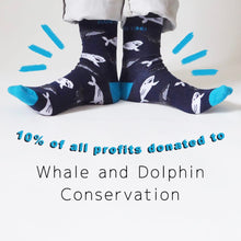 Load image into Gallery viewer, &#39;Save The Whales&#39; Bamboo Socks for Kids • READY TO SHIP •
