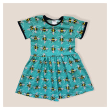 Load image into Gallery viewer, Blue Bees Baby &amp; Children&#39;s Twirl Dress • ORGANIC • MADE TO ORDER • Kids Dress •
