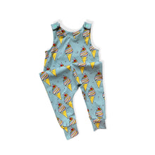 Load image into Gallery viewer, Blue Ice Creams Baby &amp; Children&#39;s Romper • Organic • READY TO SHIP • Kids Romper •
