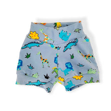 Load image into Gallery viewer, Blue Jungle Animals Baby &amp; Children&#39;s Cuffed Shorts • READY TO SHIP • 6-9 Months •
