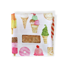 Load image into Gallery viewer, Muslin Square Cloth • Sweets • READY TO SHIP • Baby Accessories •
