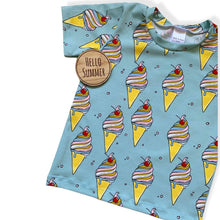 Load image into Gallery viewer, Blue Ice Creams Baby &amp; Children&#39;s T-Shirt • Organic • READY TO SHIP •
