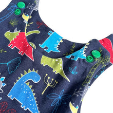 Load image into Gallery viewer, SECONDS* Navy Dinosaurs Baby and Children&#39;s Romper • 3-6 Months • READY to SHIP •
