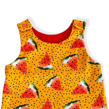 Load image into Gallery viewer, Orange Watermelons Baby &amp; Children&#39;s Romper • MADE TO ORDER • Kids Romper •
