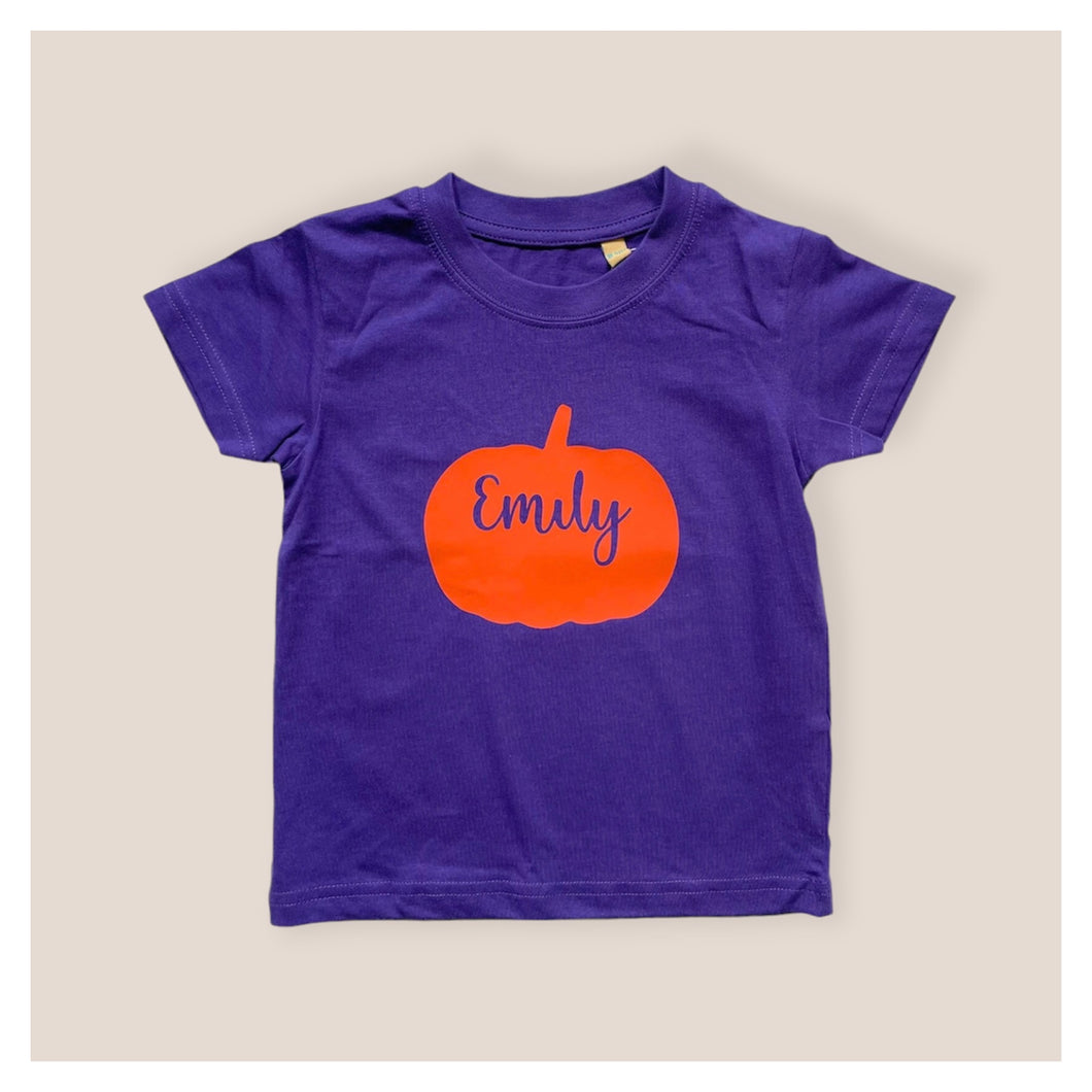 Personalised Pumpkin Baby & Children's T-Shirt • MADE TO ORDER • Kids •