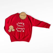 Load image into Gallery viewer, Santa Claus is Coming to Town Baby &amp; Children&#39;s Sweatshirt • MADE TO ORDER • Kids •
