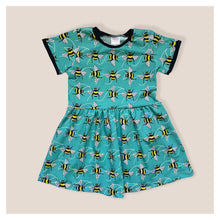 Load image into Gallery viewer, Blue Bees Baby &amp; Children&#39;s Twirl Dress • ORGANIC • MADE TO ORDER • Kids Dress •
